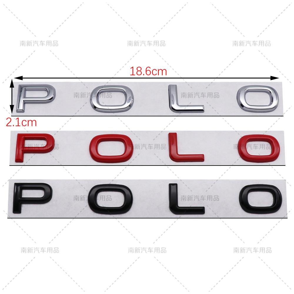 2026 Hot For VOLKSWAGEN VW 3D Metal Rear Trunk Sticker Car Styling Auto Body Side Fender Badge For Volkswagen VW Polo Letters Em