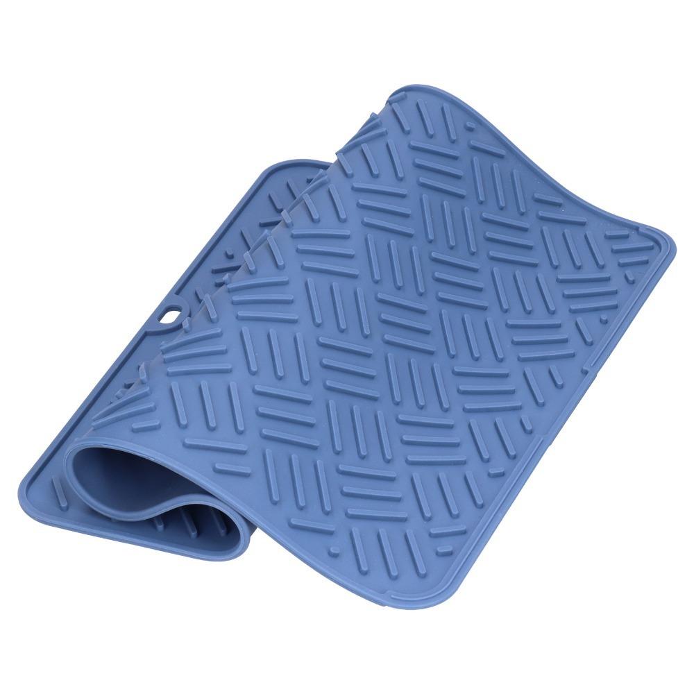 Multiple Optional Color Water Drying Pad Silicone Sink Anti-slip Cushion Tableware Mat Bathroom