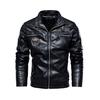 Leather Men 'S Jacket Motorcycle Suit Plus Velvet Leather Jacket