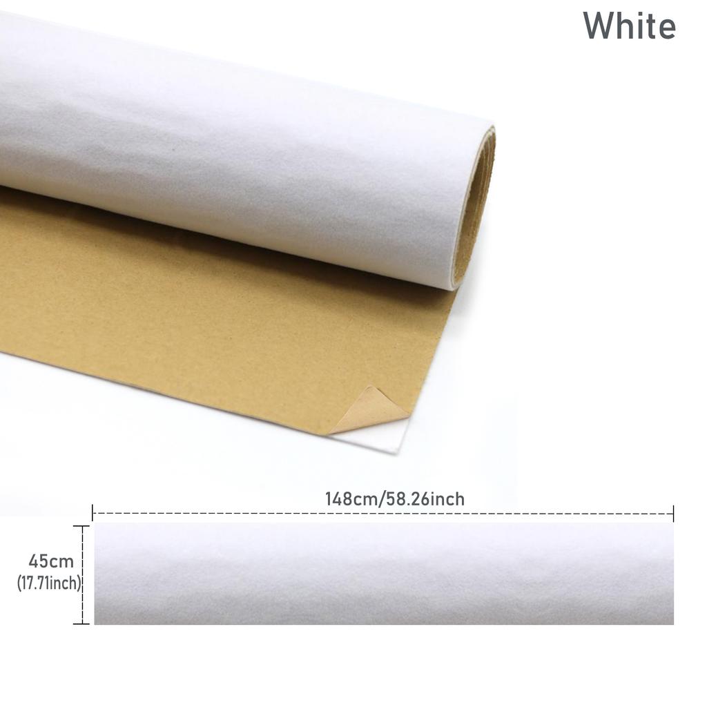 Self-Adhesive Velvet Fabric Sheets, 45x148cm Flocked Non-Woven Felt for Jewelry Box Liner, DIY Crafts, Decoration, Package - 19 Rich Colors For Choose