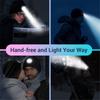 Led Headlamp Hat Men's and Women's Outdoor Night Running Lighting Warning Light Knitted Hat