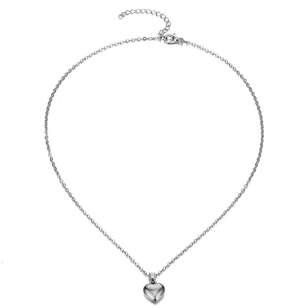 Кулон сердечко с цепочкой 45+5 см серебристого или золотистого цвета