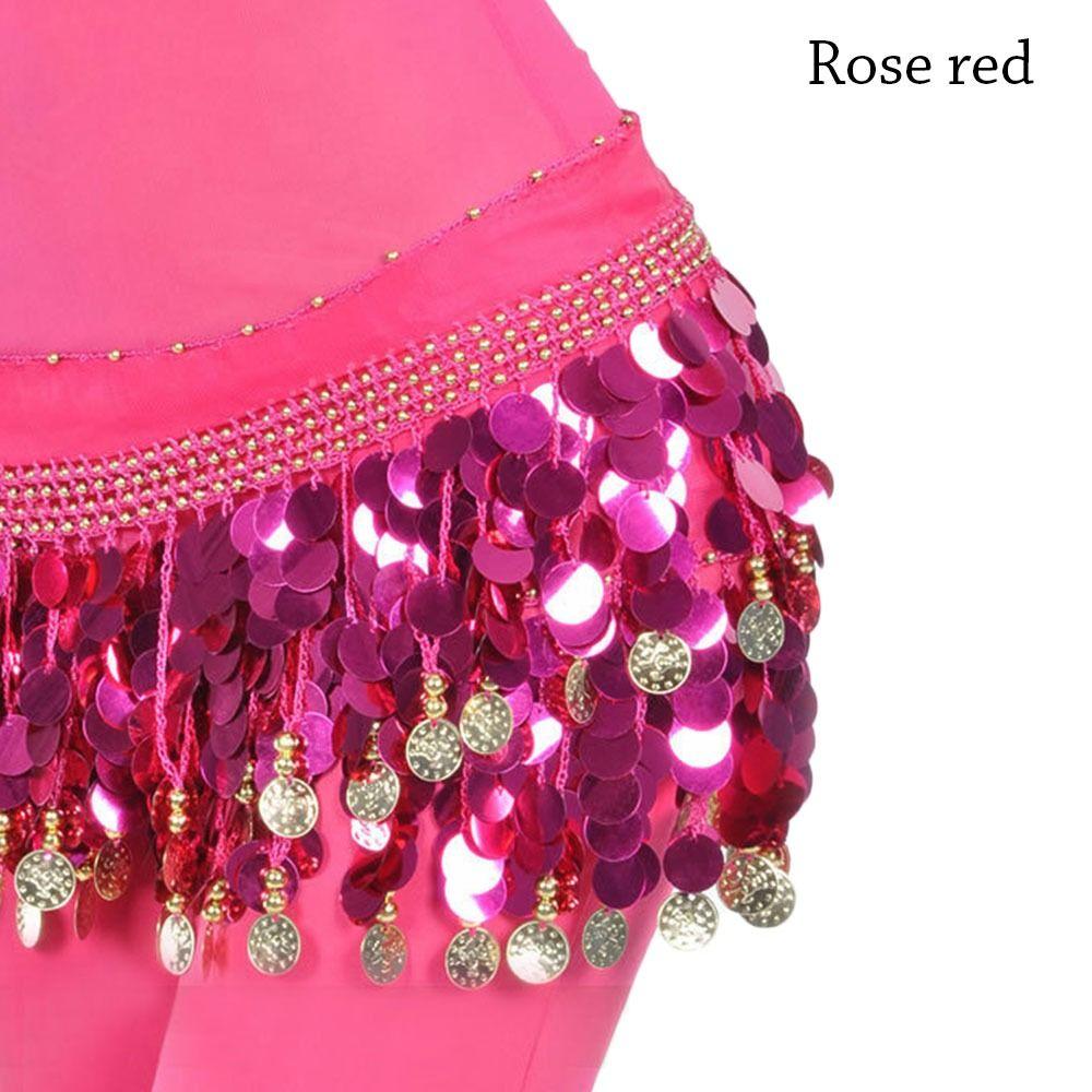 For Thailand/India/Arab Sequins Show Costumes Belly Dance Belt Waist Chain Hip Scarf Dancer Skirt