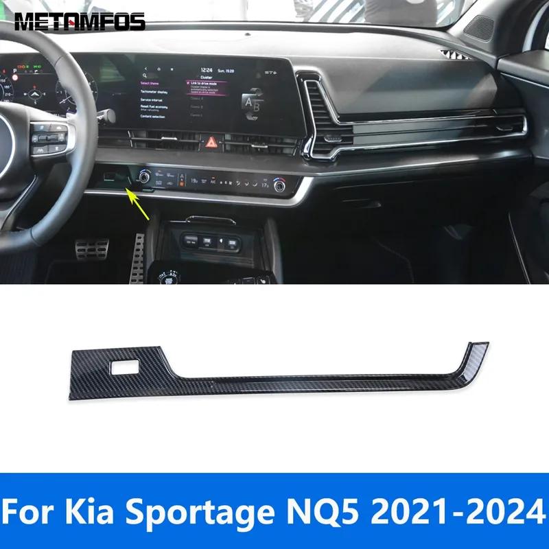 Car Accessories For Kia Sportage NQ5 2024 Carbon Fiber Air Condition Adjustment Switch Control Button Cover Trim