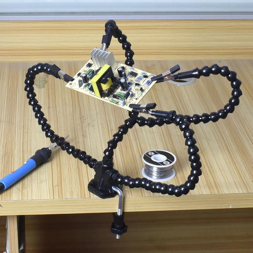 3/4/5 Arms Soldering Table Clip Black/Blue Soldering Stand Compact Soldering Helping Hand Tool