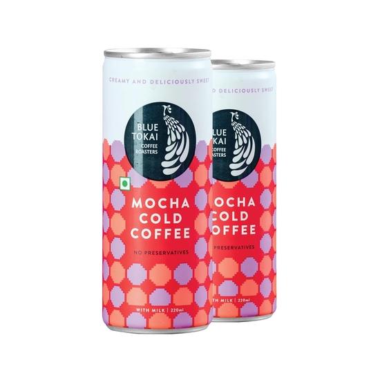 Blue Tokai Coffee Roasters Мокка Колд Кофе в Банке 220 мл | Сливочный Вкусный | Без Консервантов | 100% Зерна Арабики | Упаковка из 2 шт.