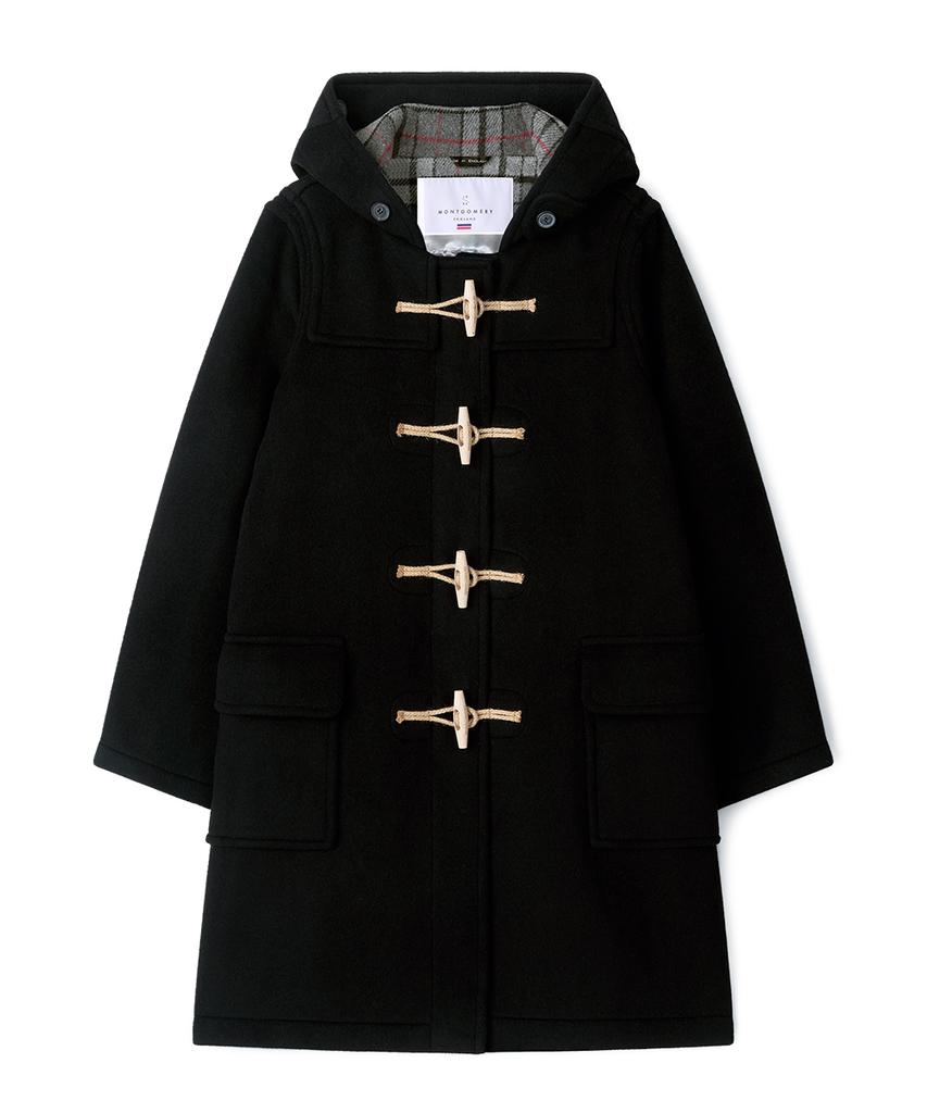 Montgomery Womens Classic Fit Duffle Coat With Wooden - Black