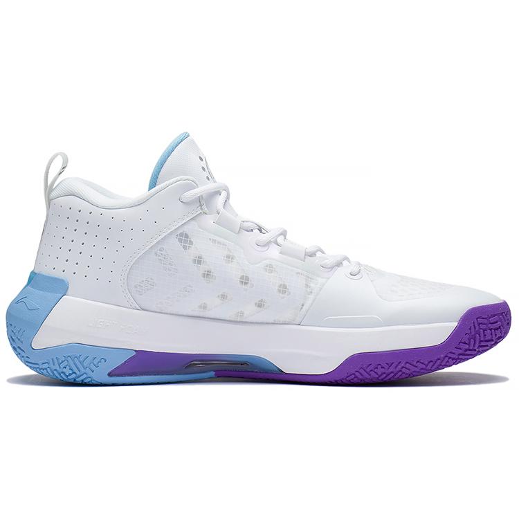 Баскетбольные кроссовки Li Ning Liren 2 Low Мужские Низкие Стандартные Белый/Синий/Фиолетовый ABAS039-11