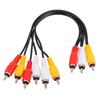 Uxcell AV Аудио Видео Разветвитель 3 RCA Гнезда на 6 RCA Гнезд 25 см Композитный Видео Разветвитель Адаптер Выходной Кабель Кабель, Гнезда,