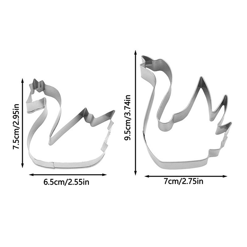 1/2 шт. формочки для печенья для детей в форме лебедя, 3D-формы для выпечки, форма для тиснения печенья, формочка для печенья в форме животного-крекера
