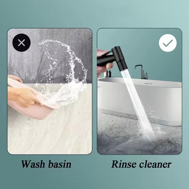 2PCS Stainless Steel Bidet Sprayer for Toilet Handheld with 1.5M Hose - Easy Install Nozzle - Water Saving Eco-Friendly