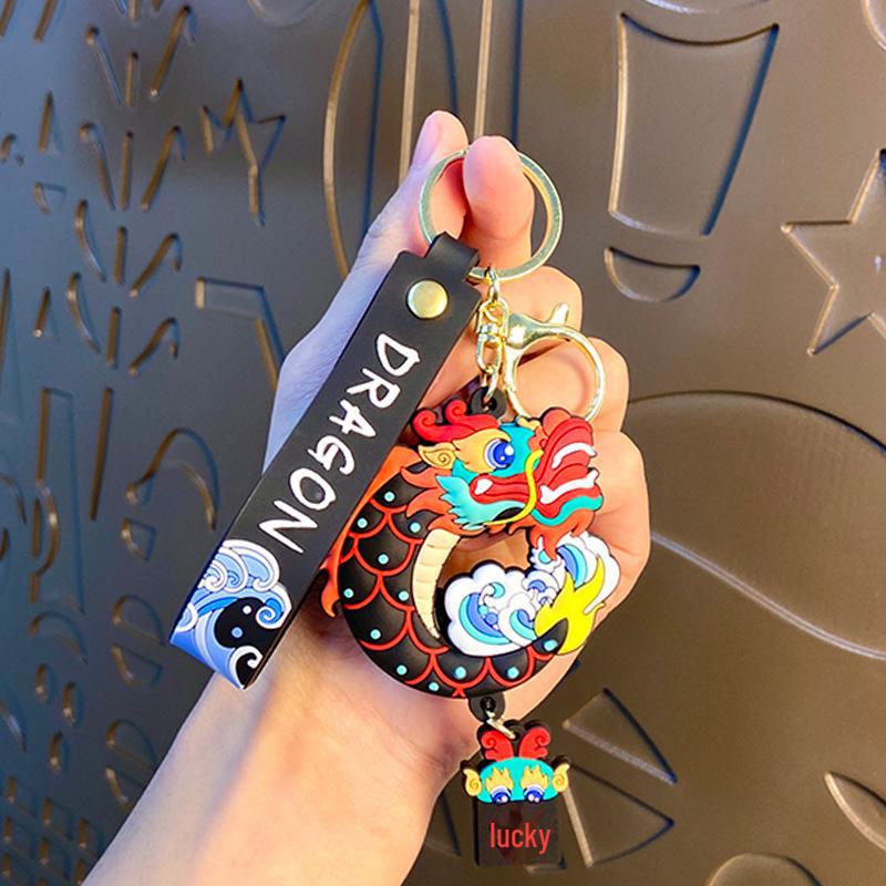 Креативный брелок с головой тигра и танцем льва - милый подарочный кулон в виде шляпы