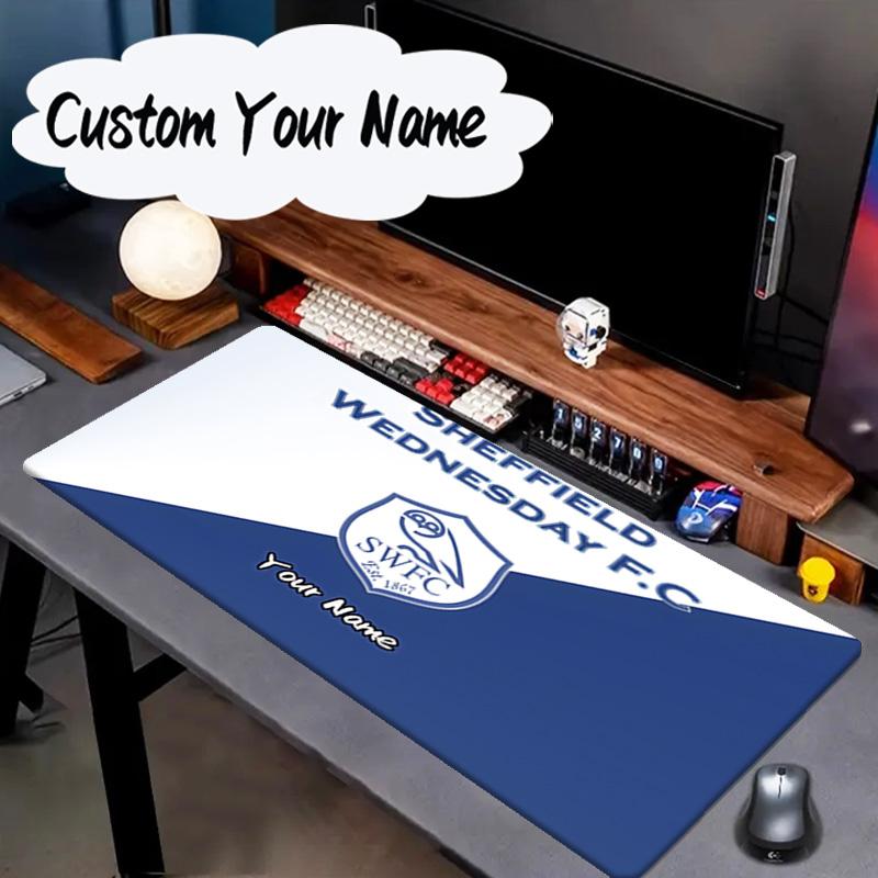 Custom Name Mouse pad Blue Sheffield With Owl Mouse pad, Gaming Mouse Pad, keyboard pad, Desk Decor for computer notebook Fan Birthday Gift
