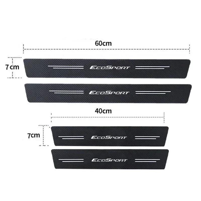 Luminous Car Door Threshold Anti Kick Protector Stickers Anti Scratch Trunk Guard Strip For Ford Ecosport Interior Accessories