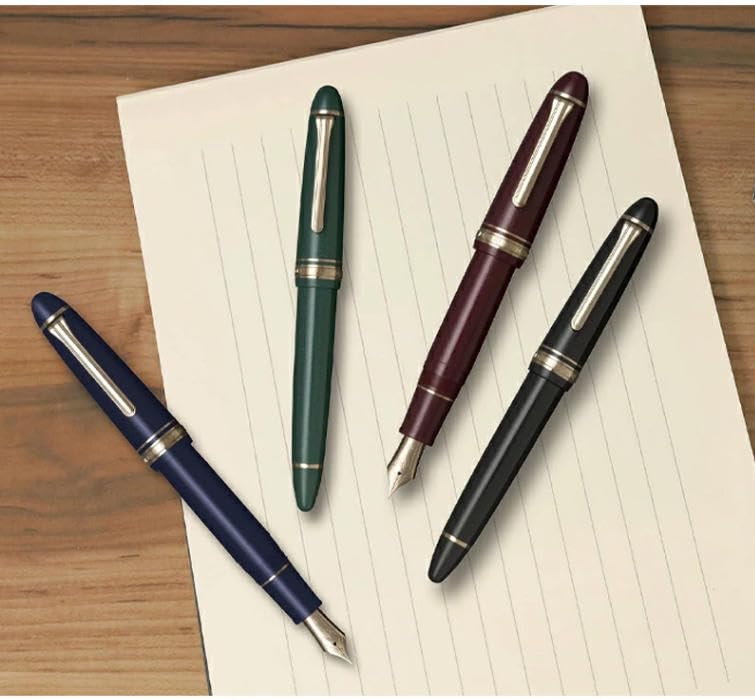 SAILOR Profit 14 Gold Trim Fountain Pen 14K Nib blue Broad Made in Japan 11-1214-640