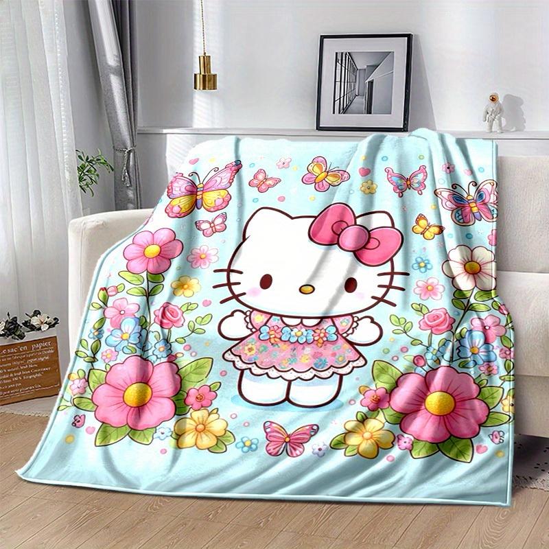 1шт. Hello Kitty Цветочные Бабочки Домашний Офис Уличный Плед Идея для Подарка Ideaz0411202