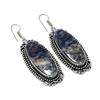 Sodalite Gemstone Handmade 925 Sterling Silver Jewelry Earring 2.56" z7J05