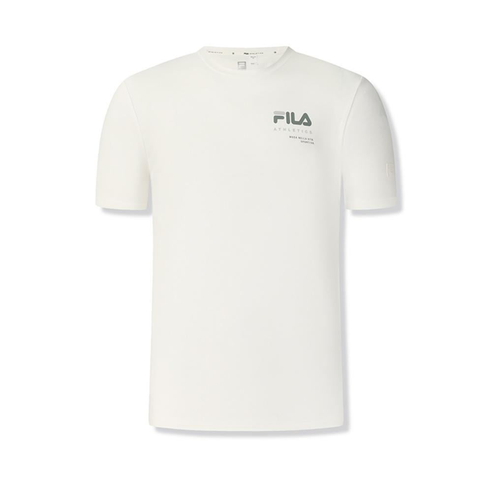Fila Classic Versatile Casual Short Sleeve T-Shirt Men Tops A11M531116F-WT