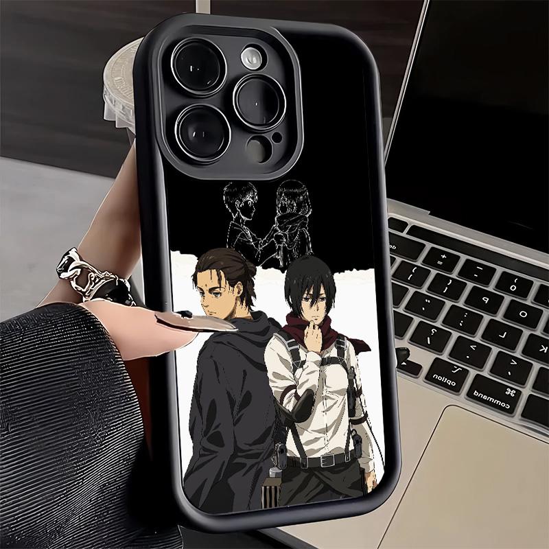 Чехол для телефона iPhone 17 Air 16E 15 16 Pro Max A-Атака на Титанов Микаса Чехол 14 Plus 13 12 Mini Мягкий силиконовый Fundas