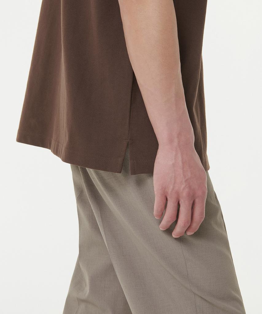 MUSINSA STANDARD Relaxed Fit Pique Polo Shirt [Baroque Brown]