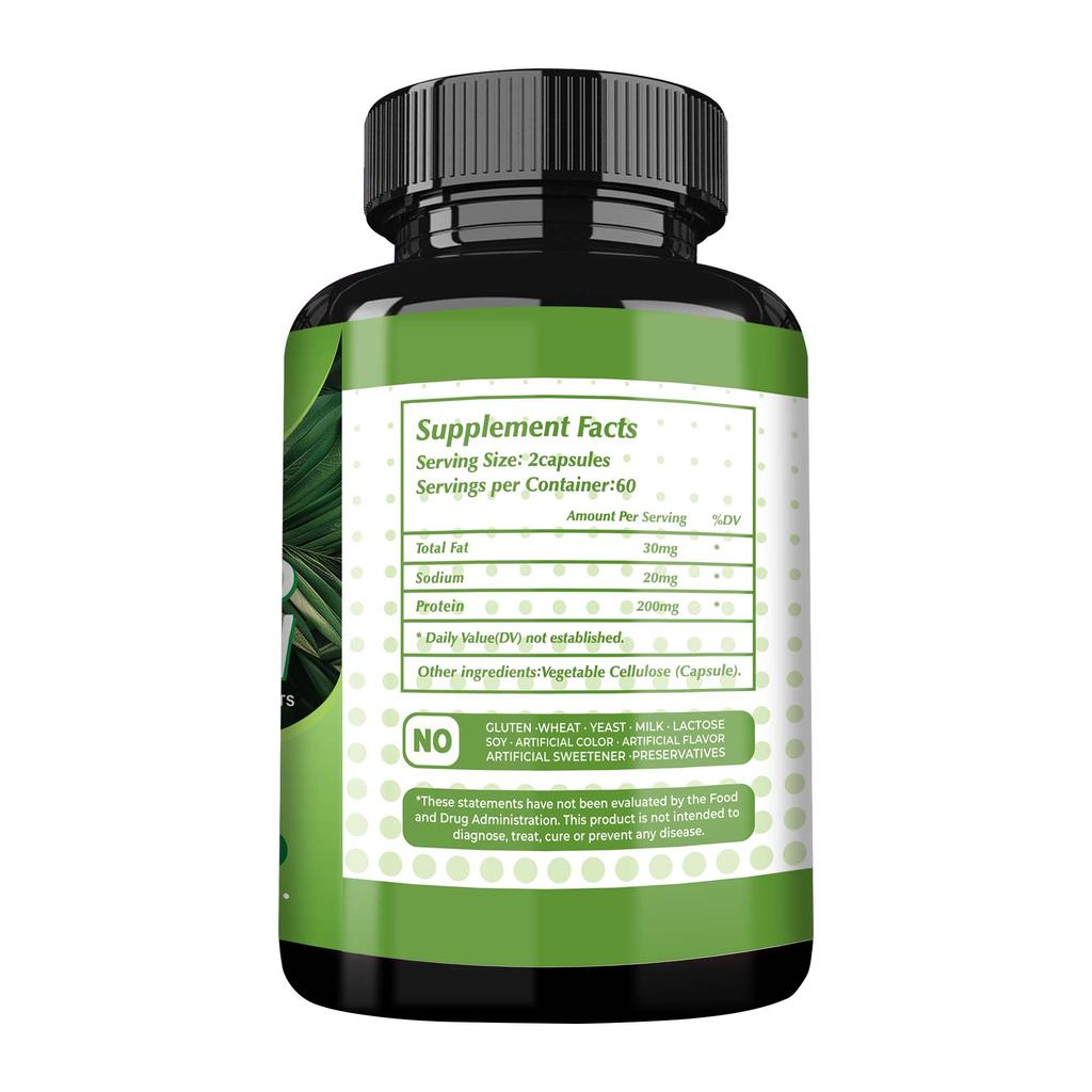 Plant protein capsules, aid digestion, 3080 mg, antioxidant, vitamins, suitable for both men and women.