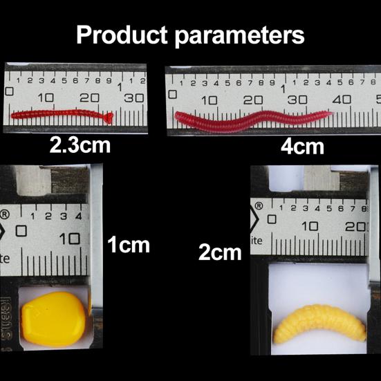 Набор мягких рыболовных приманок Яркий цвет Реалистичный вид Мини-размер Искусственные черви