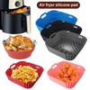 Silicone Air Fryer Liners Reusable Square Airfryer Liners for 45388 QT Food-Grade Baking Pan Liner