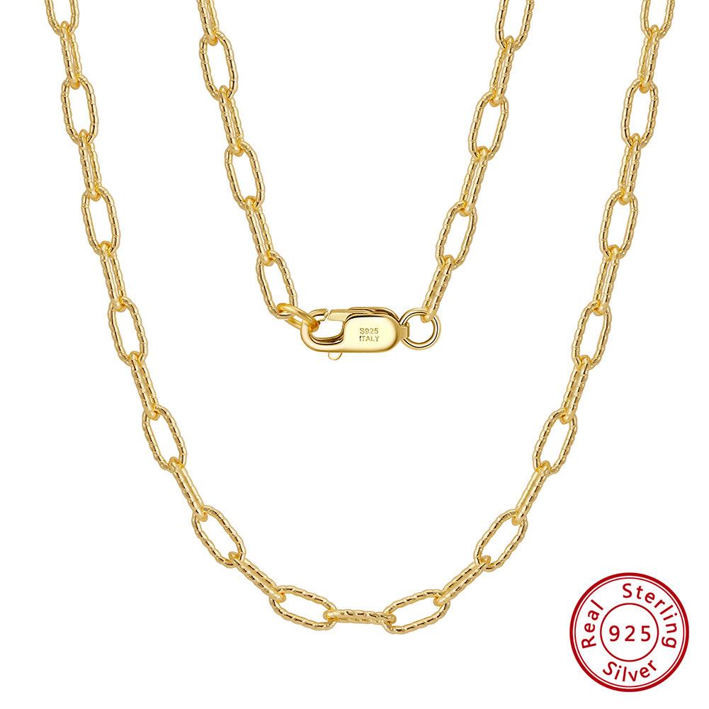 Jewelry S925 Sterling Silver Necklace Thread Chain Clavicle Chain