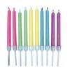 Multicolored Candles with Colored Flames ( 10 Pieces)