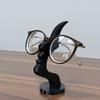 3D Printed Eyeglass Stand Holder Minimalist Line Art Human Profile Side Face Design Fun Simple Desk Organizer & Decor