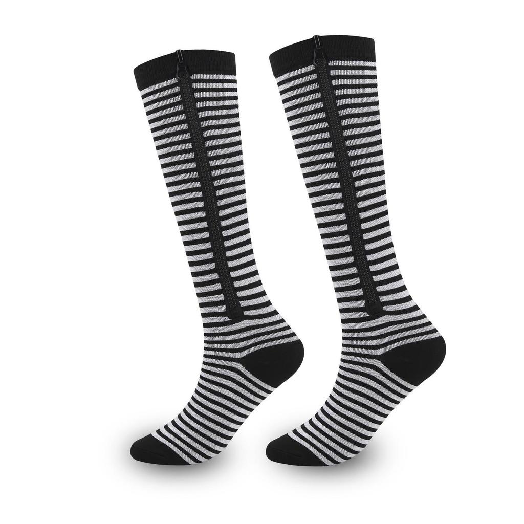 New Toe-Covering Compression Zipper Socks: Long, Elastic Cycling Socks for Outdoor Sports