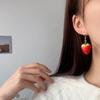 Модное ожерелье-подвеска Клубника Серьги Сладкая цепочка на ключицы Простой чокер 3D фруктовые серьги-подвески Заявление Ювелирные изделия
