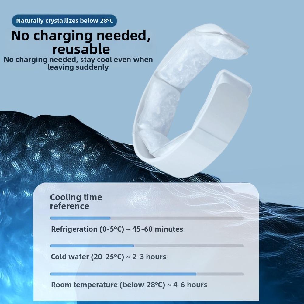 No Battery Ice Neck Ring Reusable Cooling Neck Wrap New Body Cooler  for Sports Travel