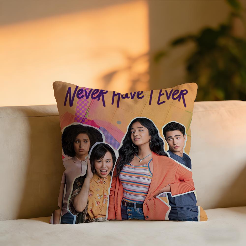 Never Have I Ever Cushion Cover Cozy Velvet Throw PillowSoft Warm Cushion For Sofa  Bed
