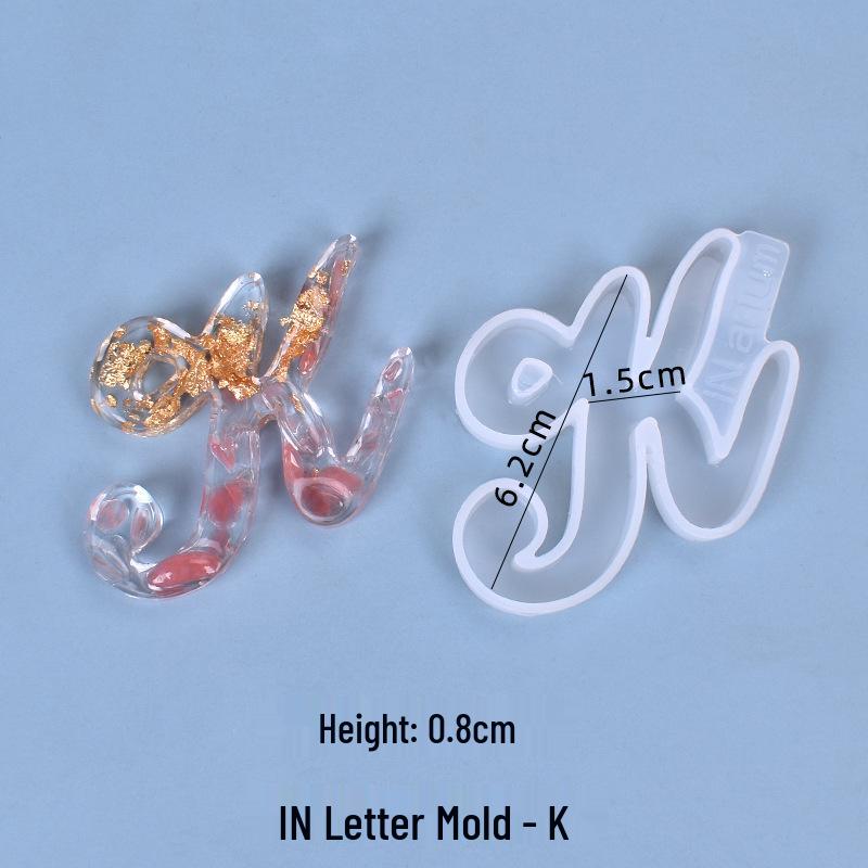 Crystal Resin Silicone Mold: 26 Irregular Letter Pendants for DIY Charms