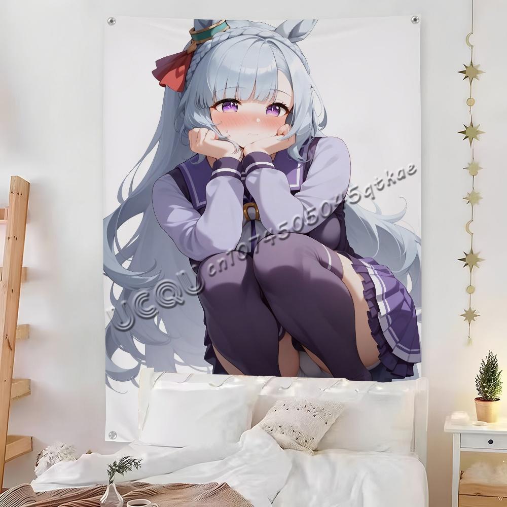 Uma M-Musume Special Cinderella Flag Room Bedroom Home&Outdoor Wall Hanging Printed Background Decoration Art Banner Bedroom