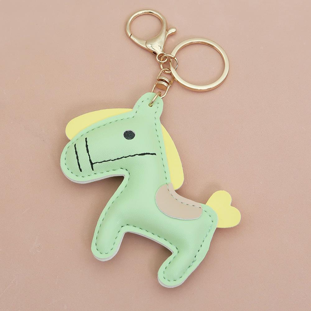 Women's Bag Charm Decoration Bag Pendant Cartoon Rocking Wooden Horse Women's Leather Bag Charm Key Chain Cute Bag Accessories Gifts