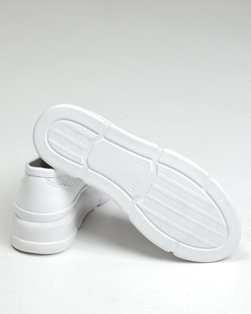 Perforated Slip-ons Krula 128910 36 White Leather