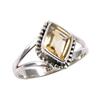 Natural Citrine Gemstone 925 Solid Sterling Silver Jewelry Ring Size 8.5 Z4p31
