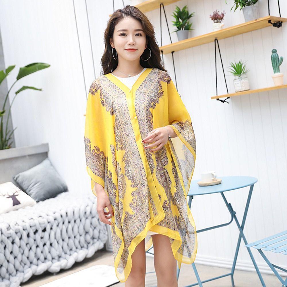 One Size Shawl Scarf Chiffon Poncho Fashion Beach Cover Up Women