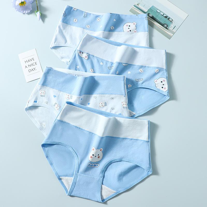 Большие размеры, 4 шт., хлопковые женские трусики с высокой талией, формирующее белье, дышащие трусики, женские трусы, утягивающее женское белье