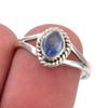 Натуральный кианит, драгоценный камень, ручная работа, серебро 925 пробы, ювелирное кольцо, размер 6.5 O6g95