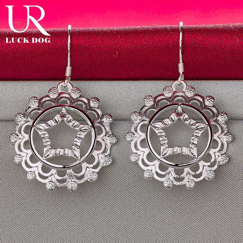 Серьги для пирсинга в форме круглой звезды из стерлингового серебра 925 пробы, модные свадебные украшения