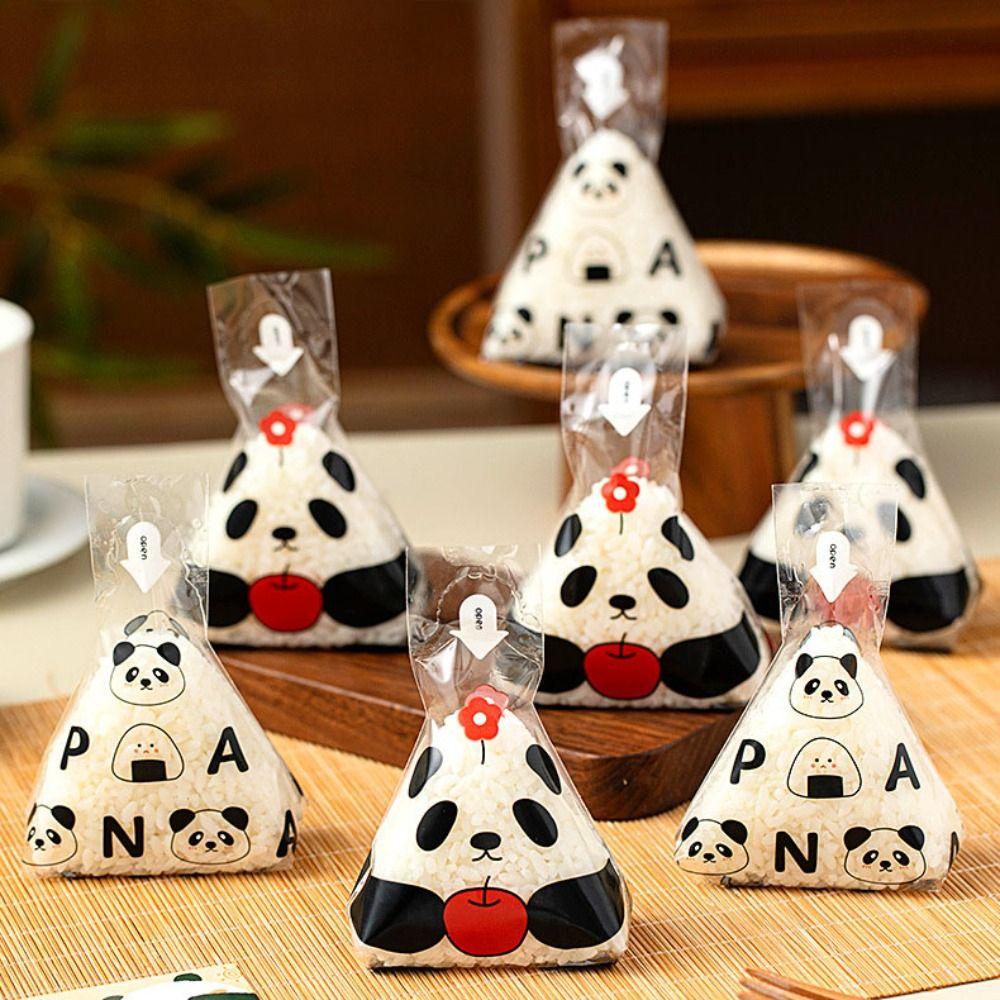 100Pcs Disposable Rice Ball Wrapper Cartoon Pattern Sushi Bag Business