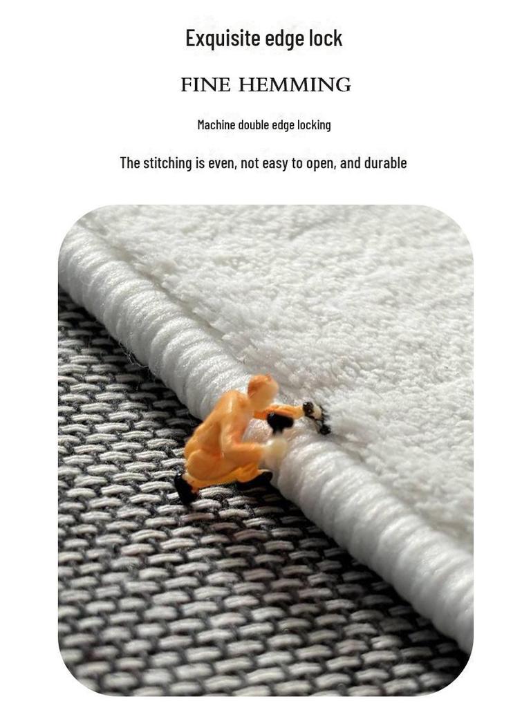 Large Area Dirt-Resistant French Imitation Cashmere Carpet for Living Room & Bedroom