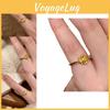Gold Iris Premium Flower Ring Stylish Copper Finger Ring For Fashionable Women
