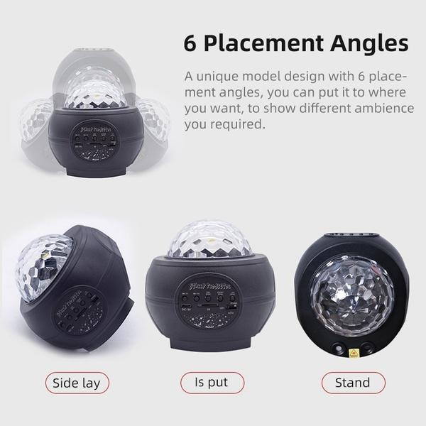 Bluetooth Звездный проектор Ночной светильник Голосовое и дистанционное управление Режимы освещения Встроенный музыкальный плеер Проекционная лампа Star Galaxy Ocean Wave