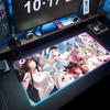 Azur lane Коврик для мыши RGB Игровой коврик для мыши Большой светодиодный коврик Настольный коврик для ПК Светящийся коврик для мыши Большие коврики для клавиатуры Настольный ковер С подсветкой