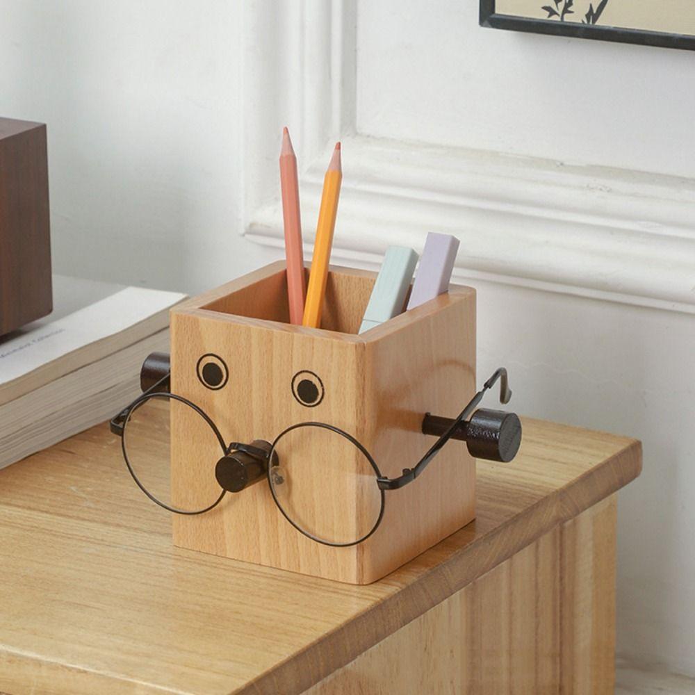 Eyeglass Frame Ganizer Simplicity Office Organizer Storage Box Robot Pen Holder School Supplies