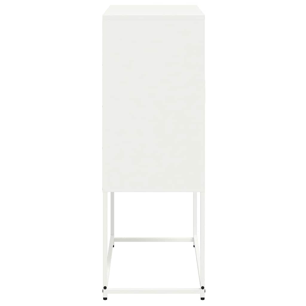 Highboard White 68.5 x 38.5 x 107 cm Steel